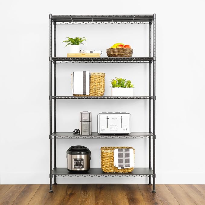 SafeRacks NSF 5-Tier Heavy Duty Steel Wire Shelves (36"x14"x60")