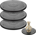 3 Pcs 12 Inch Heavy Duty 360° Rotation Stand | Black Lazy Susan Turntable with Steel Ball Bearings, Rotating Swivel Stand for Monitor, TV, Plants, Crafts, Model Base