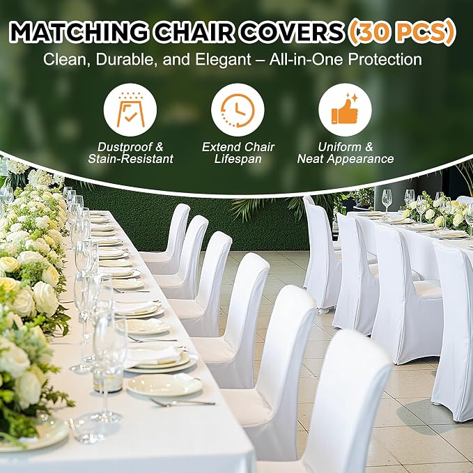 Specraft Folding Chair Rack, Holds 12 Tables or 42 Chairs with 30 PCS Chair Covers, 550 lbs Capacity, Heavy-Duty Cart with Wheels, Elastic Cords, Cover, Glossy Black