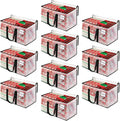 BlissTotes Moving Bags, 125L 10-Pack Storage Bags, Moving Box Heavy Duty Extra Large, Moving Totes with Zipper, Large Packing Bag with Reinforced Handles, Boxes for Packaging Moving