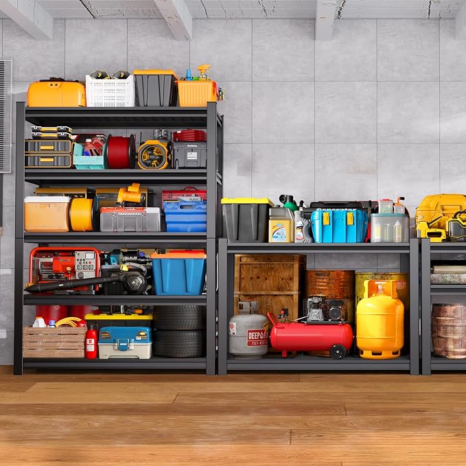 71"H Garage Shelving-3000LBS 5 Tier Storage Shelves,Adjustable Heavy Duty Metal Shelving Unit and Storage Large Wire Rack,Utility Steel Shelf For Shop Warehouse Industrial Pantry Basement 71"x35"x16"