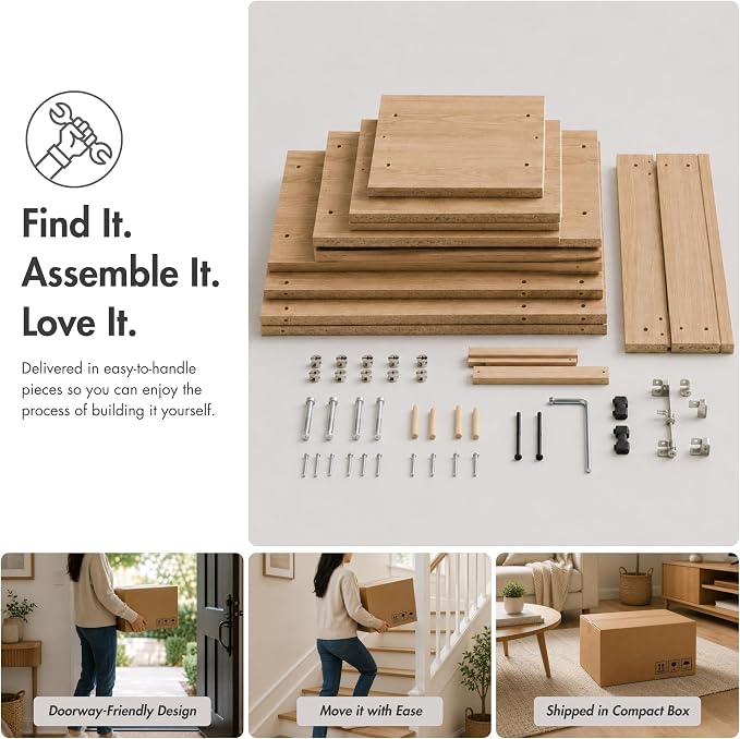 Homes: Inside + Out Apexa 3-Tier Cube Storage Organizer Shelves, Stackable Wood Bookcase Fits Cubby Bins for Organization, Dorm Teen Room Decor & Home Office, White