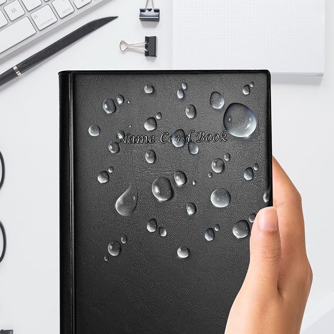 Ring Binder Depot Professional Business Card Holder/Book with Black Cover, Holds 300 Business Cards (Pack of 2)