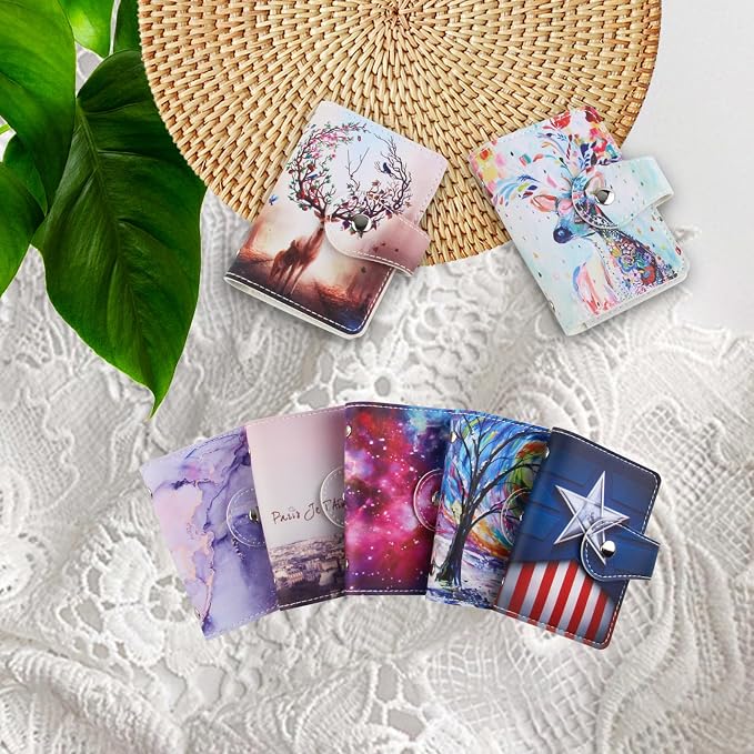 2 Pcs Credit Card Holder and business card holder，Sd Card Holder Each Has 26 Card Organizers, 2024 New Credit Card Holders book for Men and Women.
