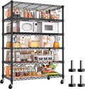 PrimeZone 6 Tier 36'' W X 18'' D X 78'' H Wire Shelving with Wheels 1500lbs Storage Shelves NSF Listed Heavy Duty Metal Shelf Adjustable Rolling Rack Easy Assembly for Home Kitchen Garage Pantry