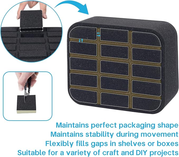 Nail Polish Organizer Holder Foam Pad DIY with 15 Slots for Storage Nail Polish or Essential Oil Tray for Drawers Black