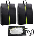 Roliwils 2 Pack Smell Proof Shoe Cleat Bag with Reinforced Handle | Odor-resistant Cleat Bag with Carabiner | Travel Shoe Organizer for Men | Baseball Soccer Footwear Storage