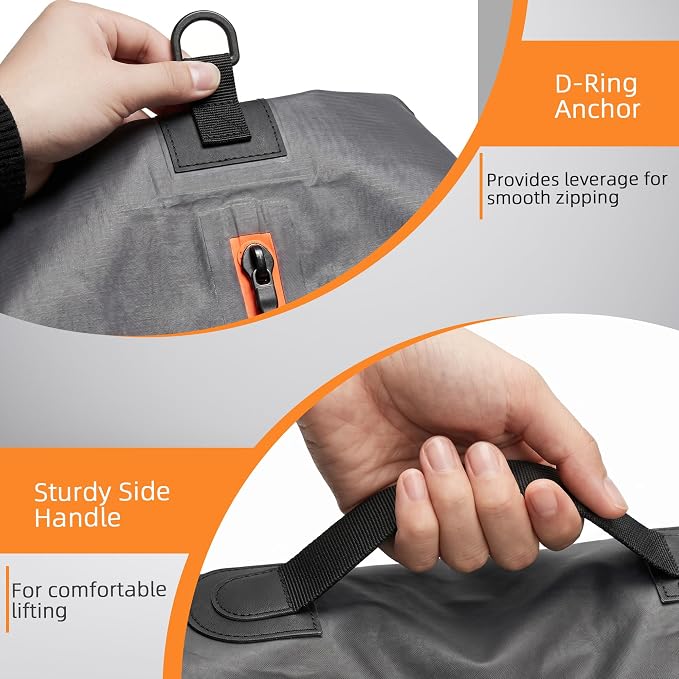 Travel Vacuum Bags With Pump, 2 Pack 22L Compression Kit For Clothes | IPX8 Waterproof; 3-5 Minute Compression; USB-C Cordless Pump; Up To 60-Minute Runtime; Saves Up To 60% Space; Airtight Seal