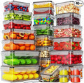 AISOON 40 Pcs 85oz Food Storage Containers with Lids, Airtight BPA-Free Leakproof Reusable Kitchen Containers, Freezer Safe Meal Prep & Pantry Organizer Set, Microwave & Dishwasher Safe