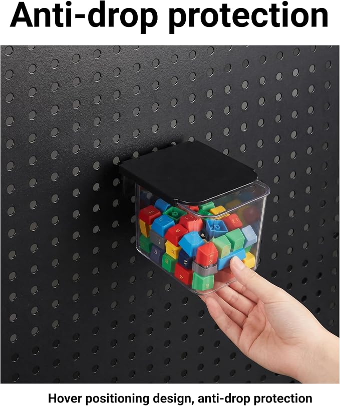 High-transparent drawer plastic boxes for pegboard, perfect for organizing keyboard switches, keycaps, screws