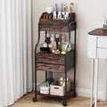HapiRm Floor Makeup Organizer Storage - Vanity Skincare Make Up Organizers and Storage with Drawers, Cosmetics Display Cases Holder for Skin Care Nail Polish Perfume Makeup Brush