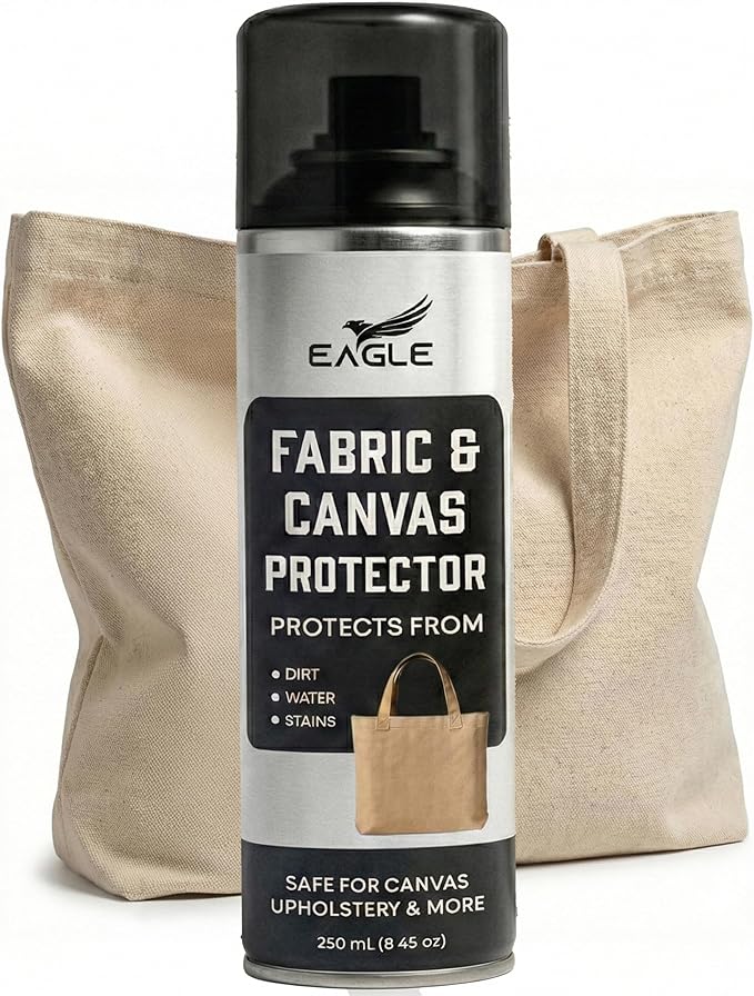 Eagle Fabric Stain Protector Spray – Fabric Defense for Canvas, Upholstery, Furniture & Tote Bags, Water & Stain Repellent Protector, 250mL