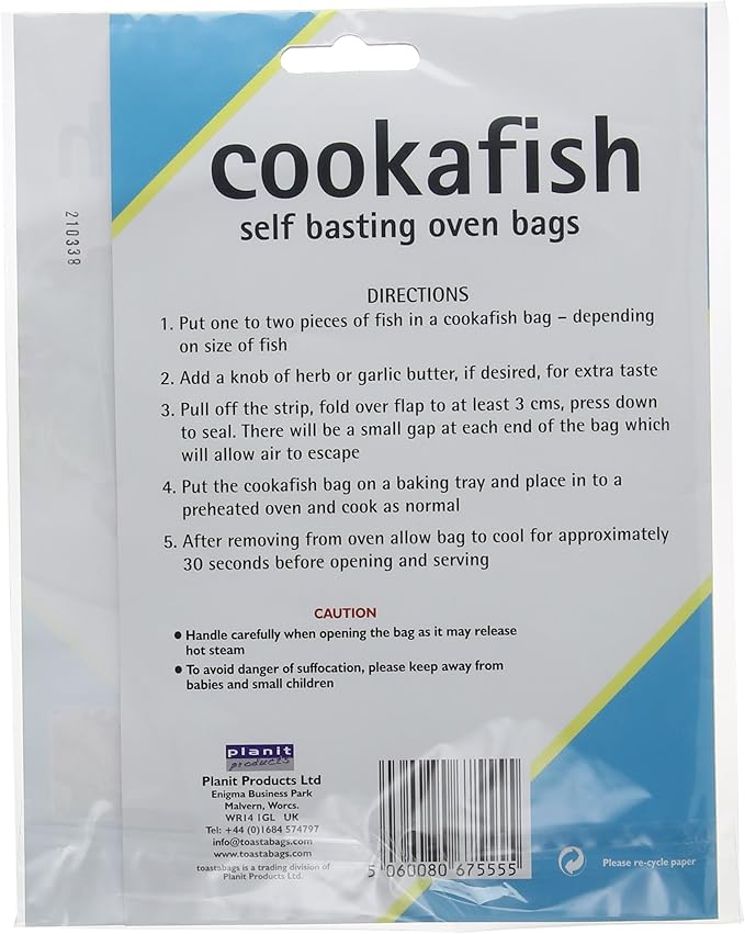 Toastabags Cookafish Oven Bags (Pack of 30), 125 x 150cm