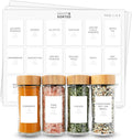 Minimalist Spice Labels for Glass Jars - 142 Spice Jar Labels Preprinted Waterproof, White Rectangle Herb Stickers, Seasoning Herb Containers Kitchen Pantry Organization
