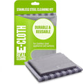 E-Cloth Stainless Steel Microfiber Cleaning Cloth Pack - Glass & Polishing + Stainless Steel Cleaner Cloth for Appliances, Cars & More, Reusable & Washable Microfiber Towels, Cleans with Water