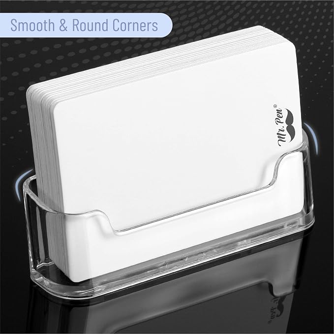 Mr. Pen- Acrylic Business Card Holder for Desk | Clear Plastic Business Cards Display Holders Stand, 3 Packs, Fits 40-60 Cards