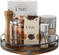 LAMU 12'' Lazy Susan Organizer for Table Top,Wooden Lazy Susan Turntable for Cabinet,Kitchen,Spice Organization,Bathroom Vanity,Rotating Pantry Storage for Table Decor