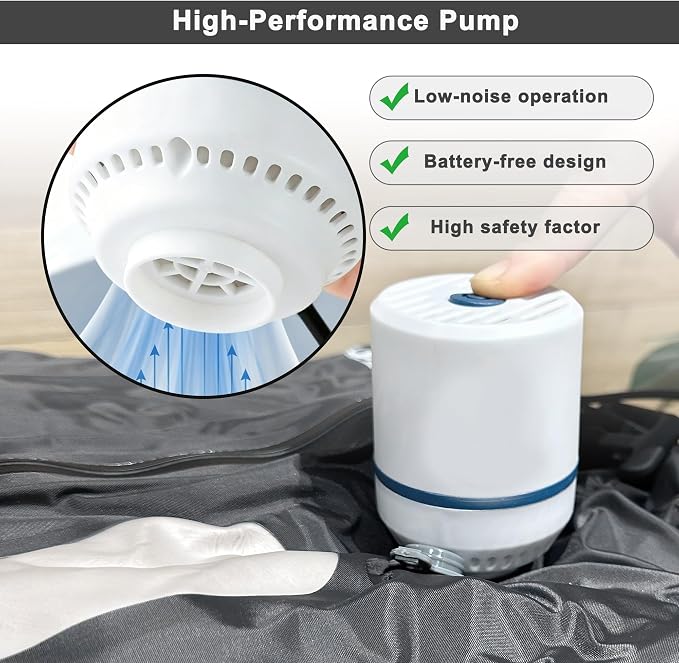 MYDAYS Vacuum Bag for Travel, Professional IPX8 Waterproof Reusable Vacuum Compression Bags for Travel Suitcases, Durable Space Saver Bag(2 PACK,With Pump)