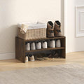 Furinno FANO 2-Tier Shoe Rack, Stackable Shoe Organizer, Amber Pine | 11.7 x 24.2 x 11.7, 24" Width Shoes Storage, for Closet Entryway, Office, Garage