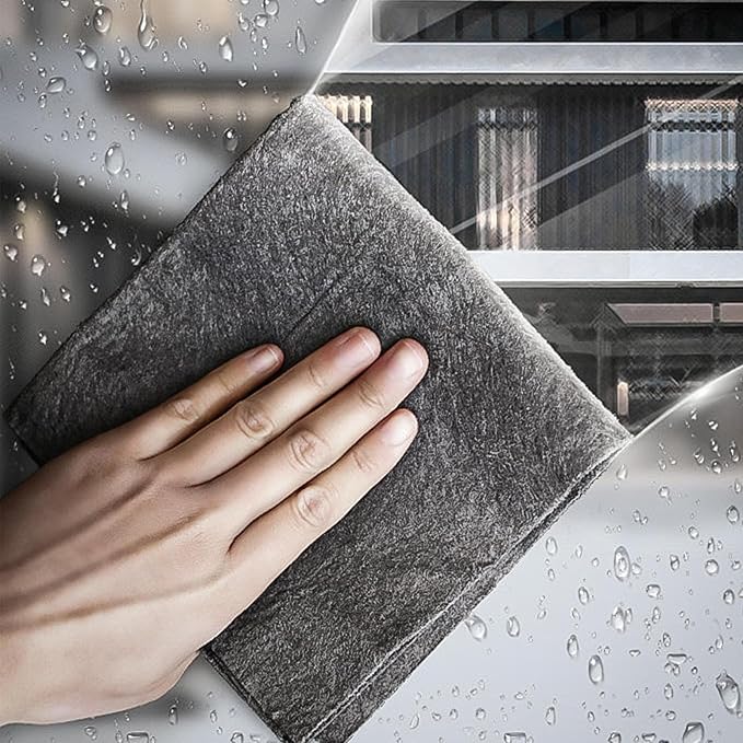 12 Pack Thickened Magic Cleaning Cloths, 30x30cm Reusable Microfiber Cleaning Rags, Lint-Free Streak-Free Cloth for Windows, Glass, Mirrors, Kitchen, Car