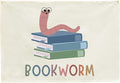 Classroom Wall Flag Decor-Teacher Gift-Inspirational Back to School Wall Banner Decor-Bookworm-Hanging Rectangular Canvas Banner for Classroom Teacher Office Reading Corner-28.5x20 Inches