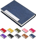 Padike Business Card Holder, Blue, Faux Leather, RFID Protected, Stylish Design