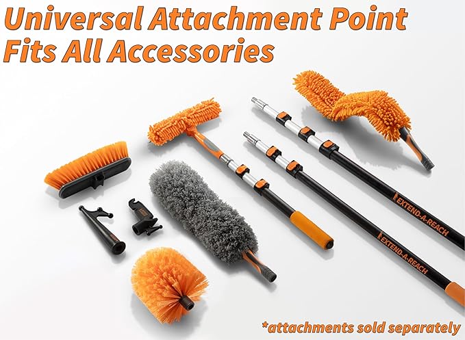 Flexible Ceiling Fan Cleaner Duster for High Ceiling (Pole Sold Separately) | Washable Fan Duster // Fits All Extension Poles with Standard US Acme Thread // Best Flex-and-Stay Fan Blade Cleaner