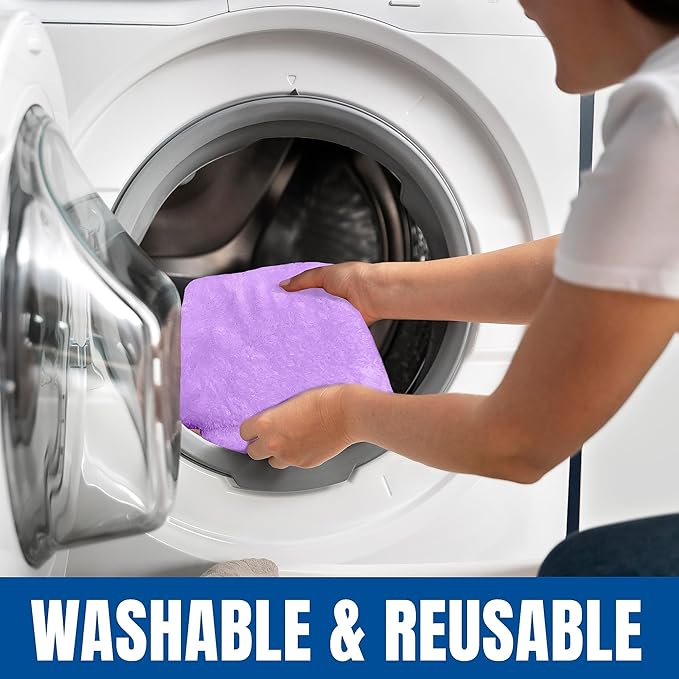 Towelogy® Super Absorbent Microfibre Cloth | Absorbs Over 10 Times its Weight in Water | Sponge-Like Absorbency | Multipurpose Scratch-Free Cleaning Cloth for Household Use (Lilac)