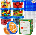 15 Pack 17oz Reusable Freezer Storage Containers with Twist Top Lids Airtight, Small Plastic Food Storage Containers for Meal Prep Leftover Lunch Fruit Salad, Soup Container Microwave Freezer Safe