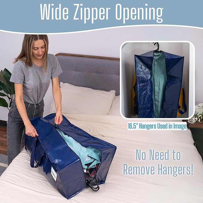 VENO 8 Pack Heavy Duty Moving Bags with Backpack Straps, Zippers & Handles, Extra Large Packing Bags for College Dorm Essentials, Moving Supplies Alternative to Cardboard Moving Boxes