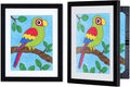 Dynamic Frames Li’l Davinci Front-Open 2-Pack Kids Art Frames, Wooden Frames for 9x12 Artwork, Prints & Certificates, Store up to 50 per Frame, 11.75 x 14.75 Outer Dimensions, Black