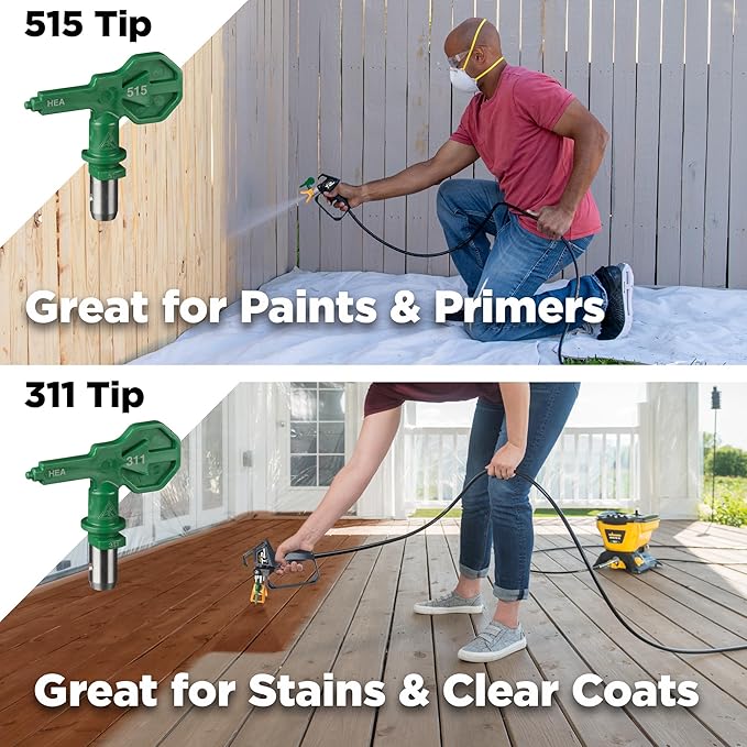 Wagner Spraytech 2467899 Control Pro 130 Power Tank Paint Sprayer Kit, High Efficiency Airless with Low Overspray, Including 515 & 311 Tips for Large Projects