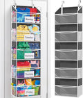Ofiray-home 5Tiers Over Door Organizer, Weekly Clothes Organizer for Kids | 5 clear PVC front pockets, 10 mesh side pockets, weekly outfit planner, for kids, dorm, entryway, RV, 50 lbs capacity