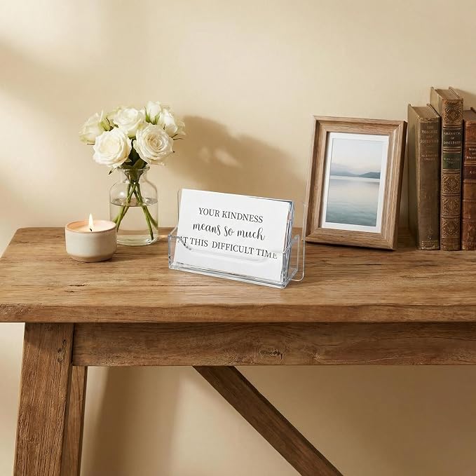 Wesiti 1 Pcs Wall Mount Business Card Holder Clear Acrylic Fit 40-50