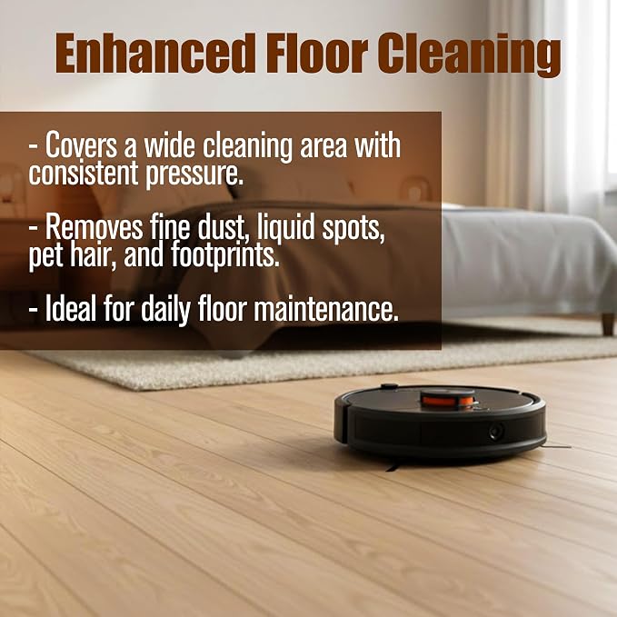 4PCS Microfiber Mop Cloth & Mop Tray – Fit for Roborock Q Revo Qrevo Robot Vacuum Cleaner, Washable Pad Replacement, Cloths Holder Mount Spare Parts, Wiping Plates, Floor Cleaning Accessories