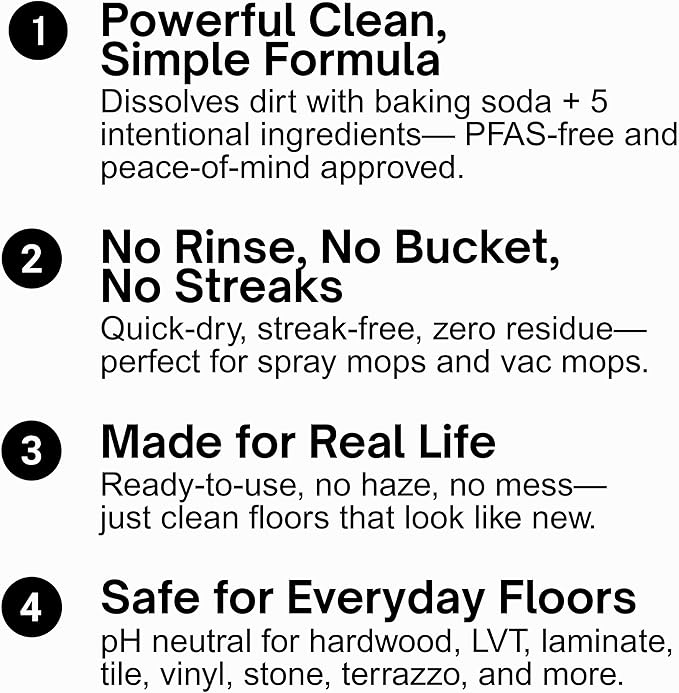 Quick Shine Multi Surface Floor Cleaner Daily Care 24oz, 6Pk | Ready to Use, Dirt Dissolving, Streak Free, No Rinse | Use on Hardwood, Laminate, Luxury Vinyl Plank LVT, Tile & Stone | Safer Choice