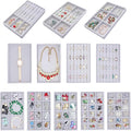 12 Set Jewelry Tray Velvet Jewelry Drawer Organizer Necklace Bracelet Display Tray for Earring, Ring, Brooch, Watch
