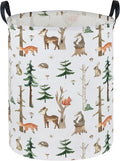 Kids Laundry Hamper,Animal Laundry Basket Collapsible Woodland Storage Baskets for Home Decor,Office,Home Organizer,(Woodland animal