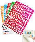 Alphabet Stickers Color Letter 1 Inch Mailbox Numbers Labels Vinyl Self-Adhesive Labels Matte Letter Sticker Waterproof Decorative DIY Stickers