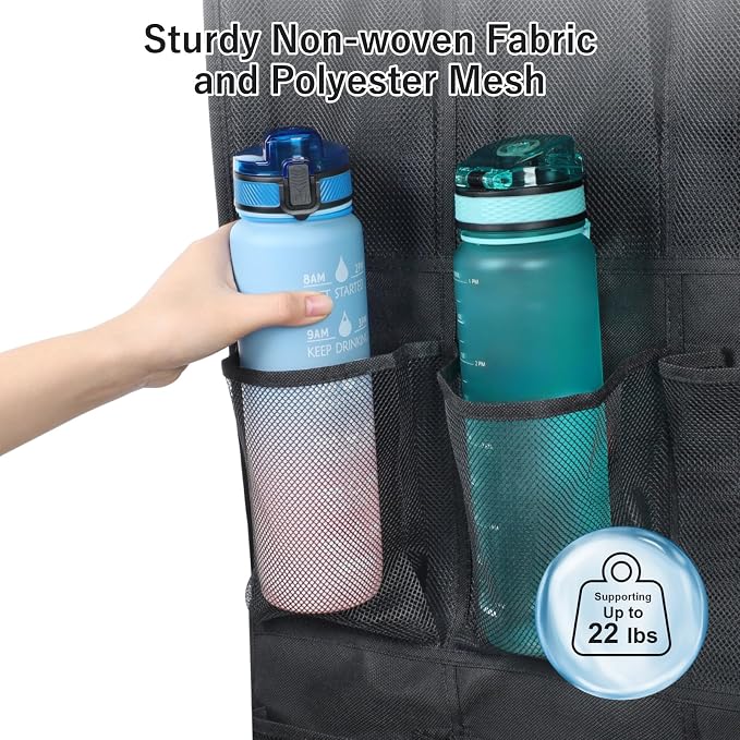 F-color Over the Door Organizer for Cruise - 16-Pocket Hanging Organizer | Tool-Free Mount with 4 Metal Hooks, See-Through Mesh Pockets, Lightweight & Foldable, Space-Saving for Travel and Daily Use