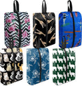 BeeGreen Shoe Bags 6 Pack Animal Design for Travel with Handle as Packing Organizers for Suitcase and Luggage | Portable Nylon Storage Accessories for Vacations, Essential Gifts for Women and Men