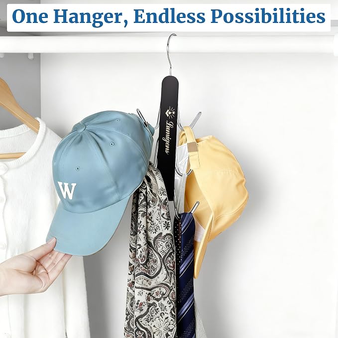 Purse Hanger, 4 Pack Purse Organizer for Closet with 32 Hooks for Heavy Bags, Sturdy Bag Storage, Rotatable Handbag Holder, Purse Rack Space Saving Backpack Hanging Closet Organizer Hangers, Black