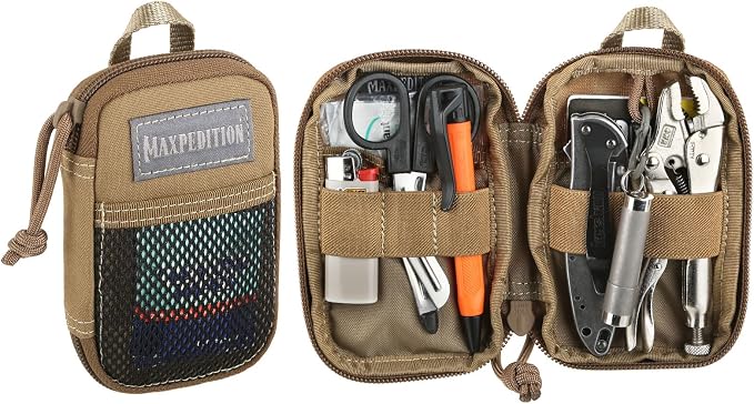 MAXPEDITION Pico Pocket Organizer, Ultra Compact EDC Gear Pouch, Tactical Utility Pouch for Everyday Carry, Tools, Gadgets, Outdoor First-Aid Kit, Survival