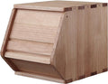 Stackable Solid Wood Storage Chests,Bins with Lids,Modular Wooden Multi-use Box,Closet Storage Organizers,Hall Entryway Cabinet,Drawers,Potato,Onion,Bread,Classify by Items,11.75”W(1 Pack)