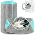 2 Pack Shoe Washing Machine Bag, Laundry Shoe Bag for Washer and Dryer, Reusable Shoe Cleaning Bag for Sneakers and All Shoes Types with Self-Locking Zipper(Gray)