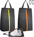 TOBWOLF 2PCS Golf Shoe Bags, Water-Resistant for Smelly Cleats | Keeps Dirty Shoes Off Clean Gear, Smooth Zipper & Carry Handle, Fits Golf & Soccer Cleat bags, Ideal for Gym, Sports & Travel