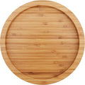 Fasmov 10 Inches Diameter Bamboo Lazy Susan Turntable, Spin Thicken Round Wood Tray Rotating Spice Rack for Kitchen Pantry Countertop Table