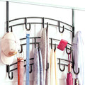 LYNK Professional® Home™ Over the Door Hooks - 14 Hook – Over the Door Coat Rack - Over the Door Hanger - Hanging Towels or Clothes - Bathroom, Bedroom, Laundry Room - Lifetime Ltd. Warranty, Black