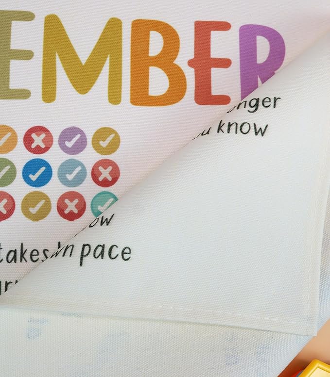 Classroom Wall Flag Decor-Teacher Gift-Inspirational Back to School Wall Banner Decor-Things To Remember-Hanging Rectangular Canvas Banner for Classroom Teacher Office Reading Corner