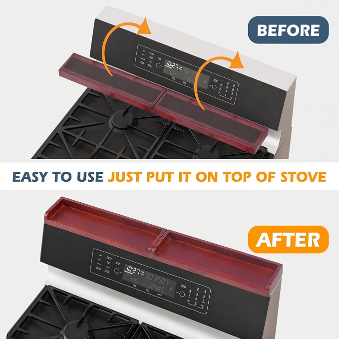 Magnetic Stove Top Shelf 30 Inch – Walnut Finish Over the Stove Shelf for Flat Top Stoves, Bamboo Wooden Stove Shelf, Strong Magnetic Spice Rack Organizer, No Drilling